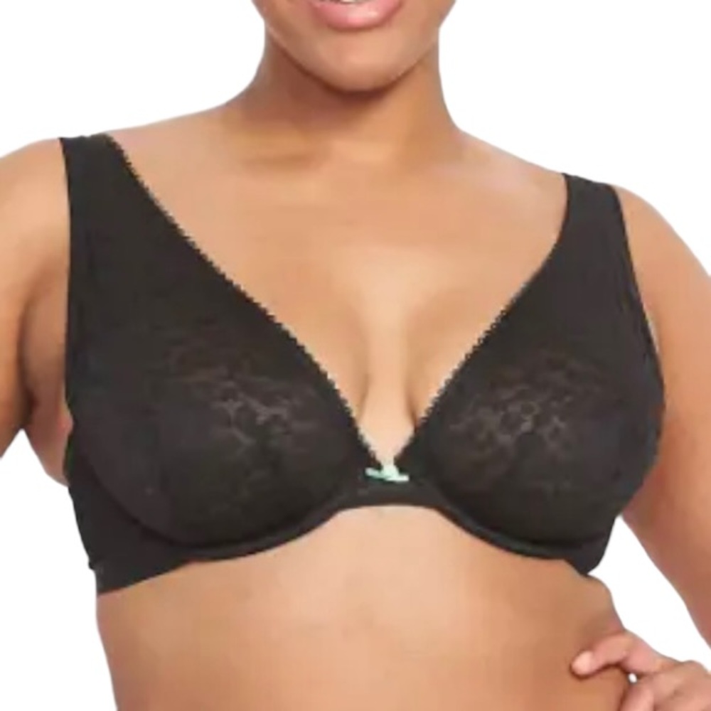 Cacique Black Unlined High Apex Bra 38I‎